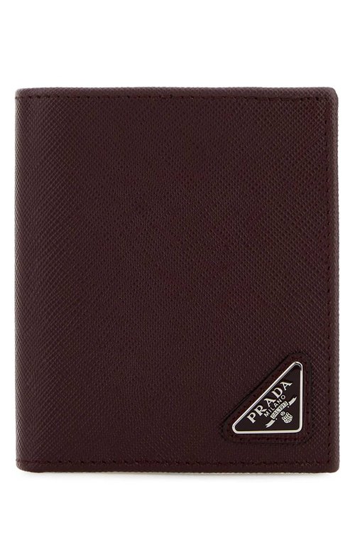 Prada Burgundy Leather Wallet - 2MO004_QHHF0007
