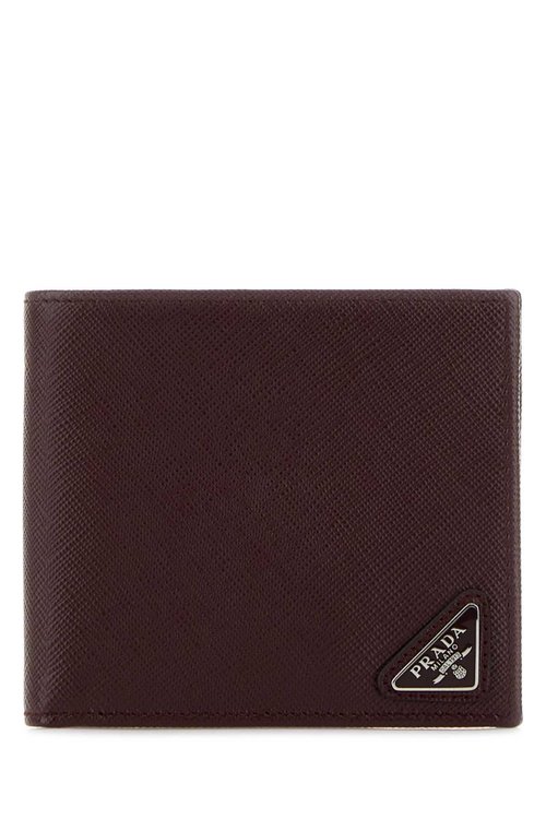Prada Burgundy Leather Wallet - 2MO513_QHHF0007