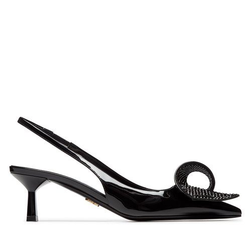 Prada Embellished Slingback Pumps - Nero - 1I345N_3LOC_F0002
