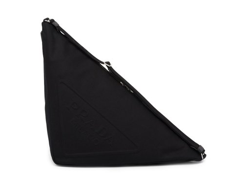 Prada Canvas Triangle Bag - Black