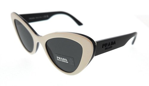 Prada Cat Eye Sunglasses - White Black/Black (0Pr 13Ys 10A5S0)