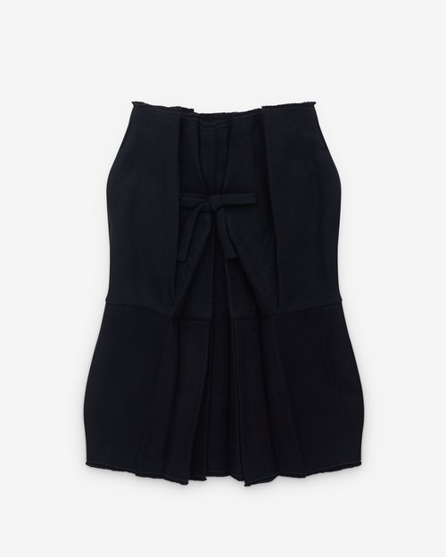 Prada Chevron Wool Midi Skirt - Navy - P138ZZ