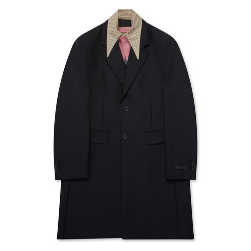Prada Coat With Detachable Collar - Black - "UC486M1FYYF0008"