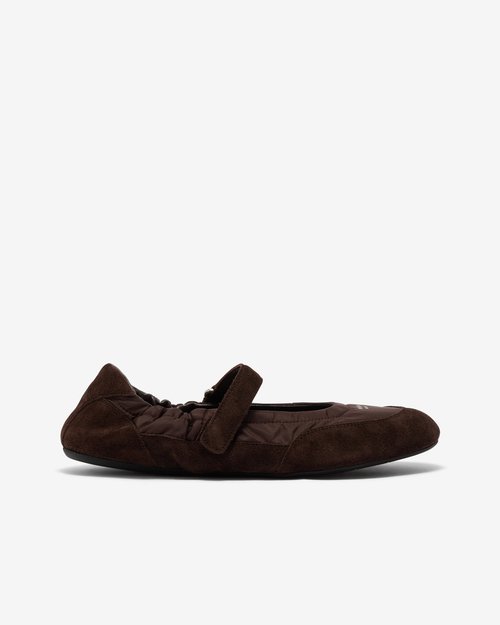Prada Collapse Ballet Flats - Brown - 1F215O