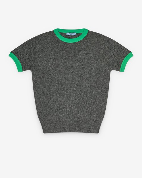 Prada Contrast-Trim Sweater - Ardesia - P24Z2H_18W4_F0DUP