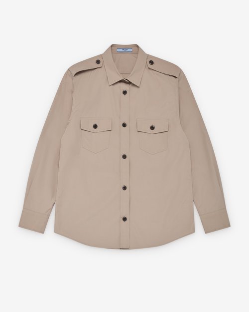 Prada Cotton Poplin Shirt - Limestone