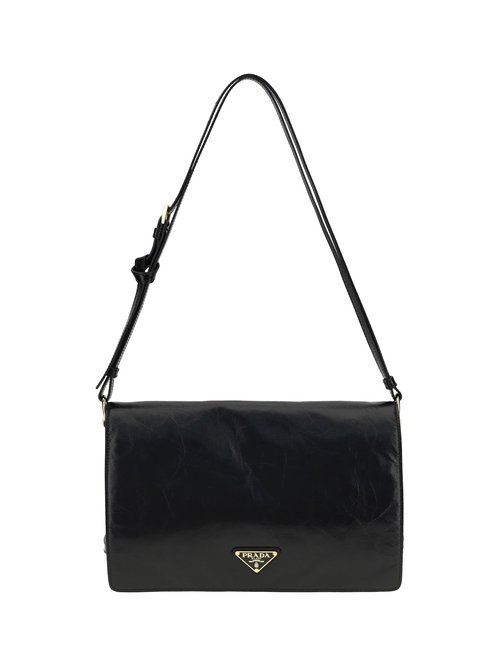 Prada Leather Medium Shoulder Bag - Black - 1BD385VOVJ2CYR_F0002