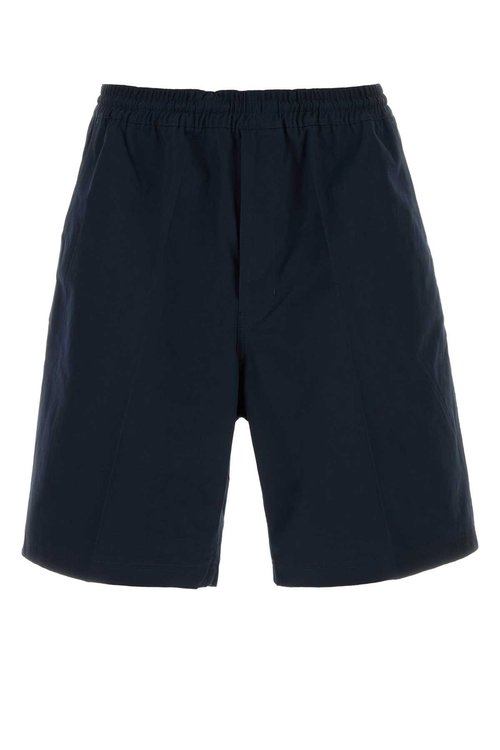 Prada Dark Blue Poplin Bermuda Shorts - SPH521SOOO12VBF0008