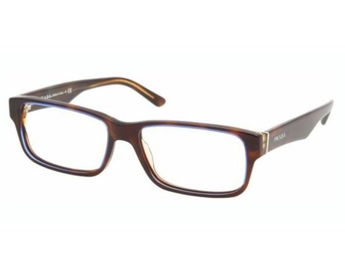 Prada Demo Rectangular Eyeglasses PR 16MV ZXH1O1 57 - Tortoise - PR 16MV ZXH_O1 57