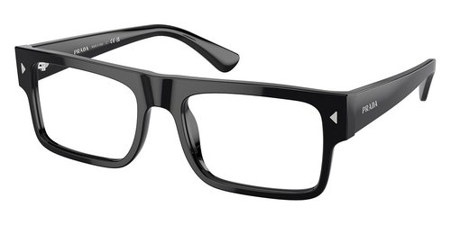 Prada Demo Rectangular Eyeglasses PR A01V 16K1O1 55 - Black - PR A01V 16K_O1 55
