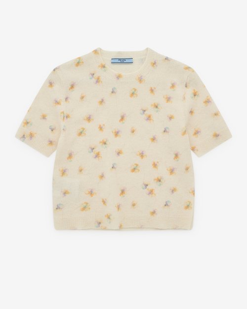 Prada Floral Sweater - Cream - P24T2I