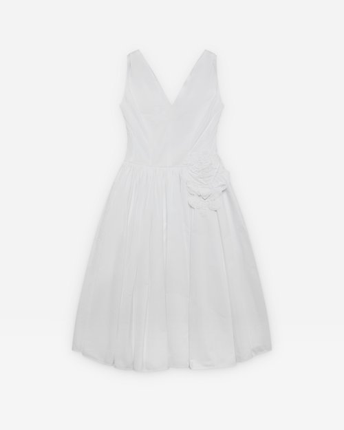 Prada Flower Midi Dress - White - P3R42R