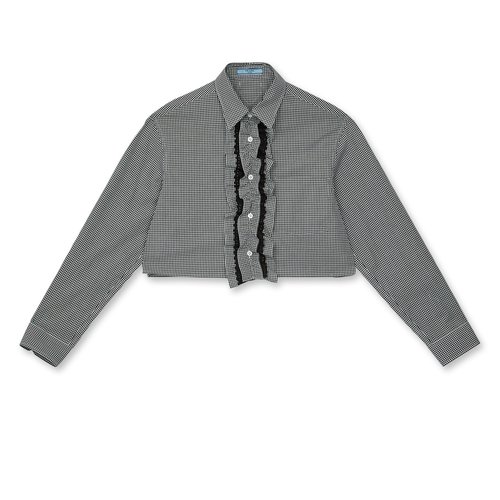 Prada Gingham Check Shirt - White/Black - P407GC