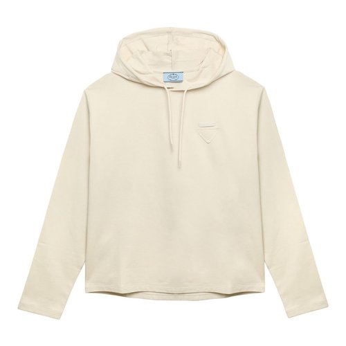 Prada Ivory Hooded Sweatshirt - 134691_14LY_F0018