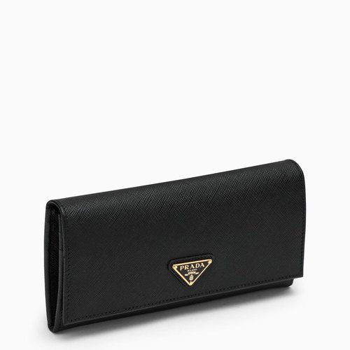 Prada Large Wallet In Black Saffiano - 1MH132QHHF0002NERO
