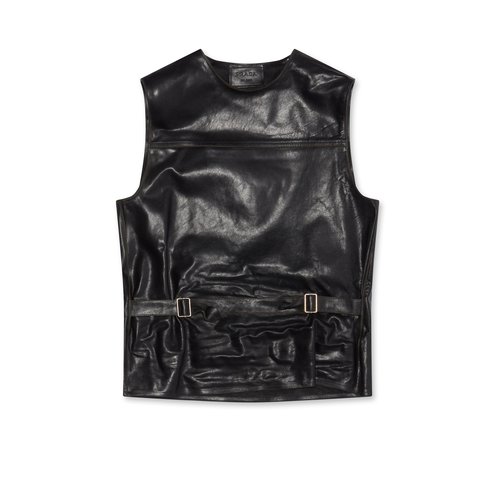 Prada Leather Vest Top - Black - UPC194