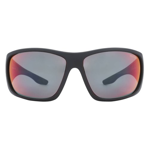 Prada Linea Rossa Dark Mirror/Red Wrap Sunglasses PS04VS 1BO9Q1 66 - Black/Blue/Grey - PS04VS1BO9Q1667.0000X5.0000X4.0000