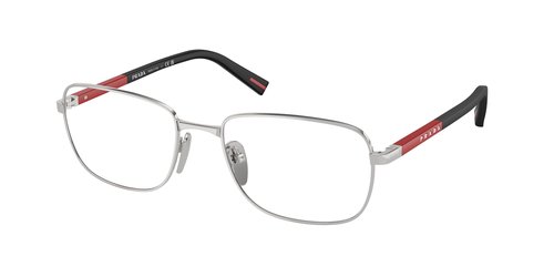 Prada Linea Rossa Demo Pilot Eyeglasses 52QV 1BC1O1 56 - Silver Tone - PS 52QV 1BC_O1 56