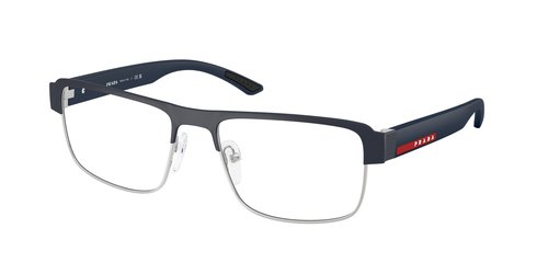 Prada Linea Rossa Demo Rectangular Eyeglasses 51RV TFY1O1 54 - Blue/Silver Tone - PS 51RV TFY_O1 54
