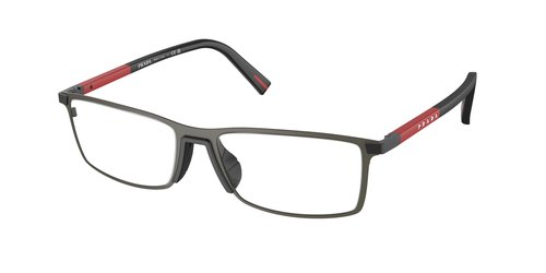 Prada Linea Rossa Demo Rectangular Eyeglasses 53QV 06P1O1 53 - Grey - PS 53QV 06P_O1 53