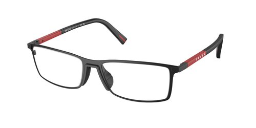 Prada Linea Rossa Demo Rectangular Eyeglasses 53QV 1BO1O1 55 - Black - PS 53QV 1BO_O1 55