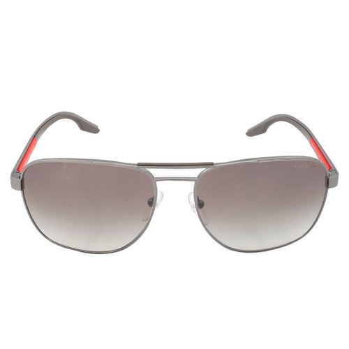 Prada Linea Rossa Gradient Gray Mirrored Silver Pilot Sunglasses 53XS 7CQ02M 60 - Grey/Gunmetal/Silver Tone - PS 53XS 7CQ_2M 60