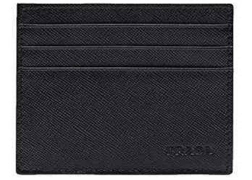 Prada Mercuio Card Holder Saffiano - Black