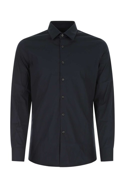 Prada Midnight Blue Stretch Poplin Shirt - F0008 - UCM608_10HT_F0008