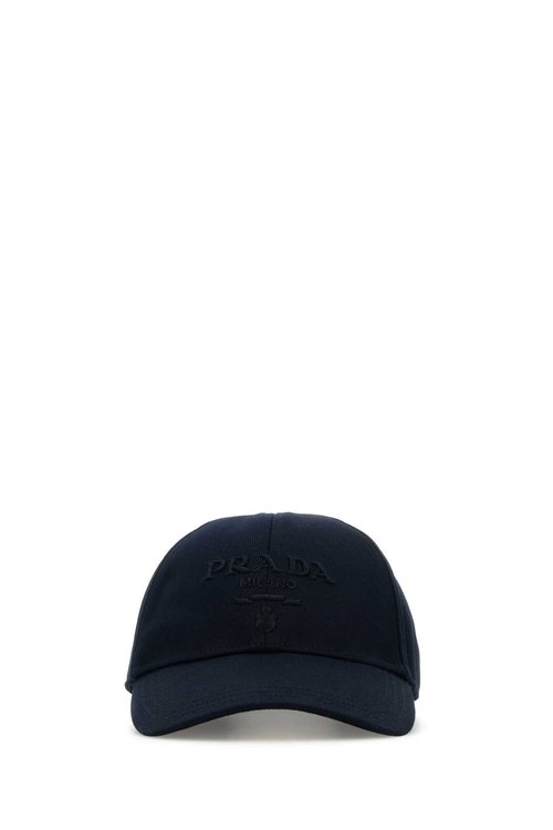 Prada Navy Blue Drill Baseball Cap - 2HC274_2CXL_F0008