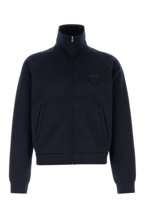 Prada Navy Blue Tech Fabric Sweatshirt - UJL37C_1TQX_F0008