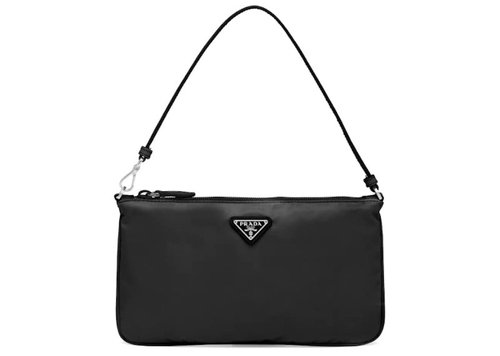 Prada Nylon and Saffiano Leather Bag Mini - Black