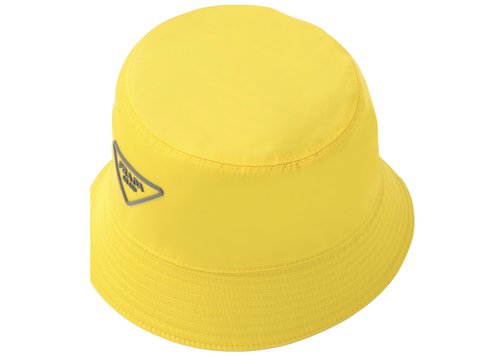 Prada Nylon Bucket Hat - Yellow/Ardesia