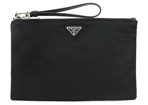 Prada Nylon Clutch Bag Small - Black