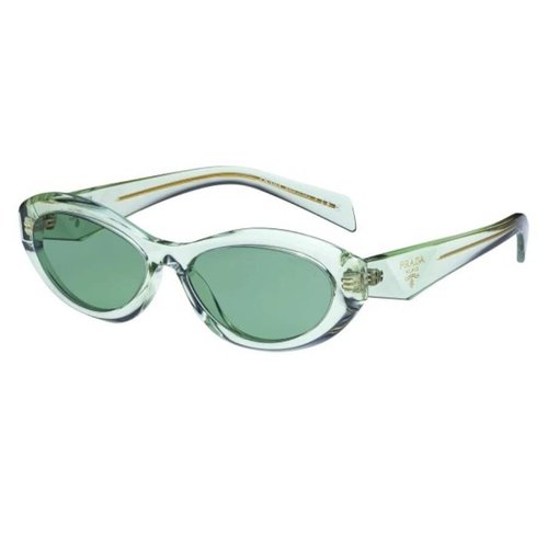 Prada Oval Ladies Sunglasses PR 26ZS 14R20E 55 - Green - PR 26ZS 14R_0E 55