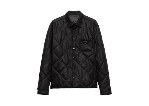 Prada Padded Cashmere Shirt - Black - SC826MSOOO17XT-F0002