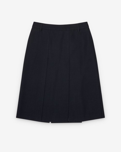 Prada Pleated Skirt - Navy - P117Z -17VZ_F0008