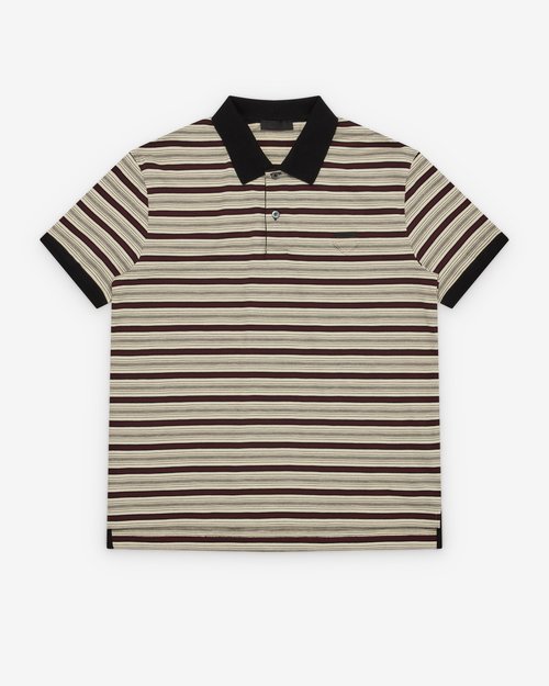 Prada Polo Shirt - Ivory/Garnet - UJN984