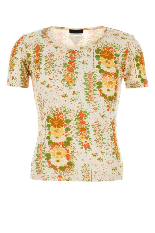 Prada Printed Cotton T-shirt - UJN944SOOO174UF0049