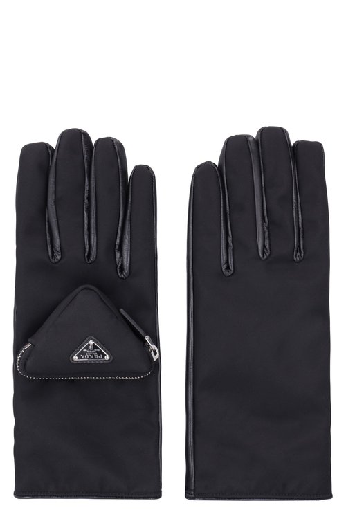 Prada Renylon And Nappa Leather Gloves With Pouch 2GG137_2DW1_F0002