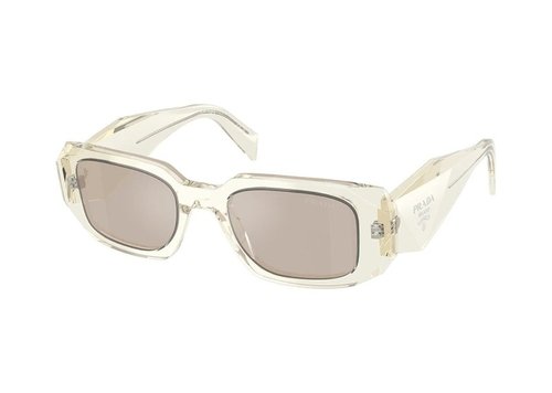 Prada Rectangle Sunglasses - Transparent Champagne (Pr_17Ws_19X30N_49Mm)