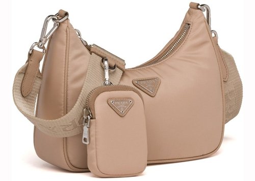 Prada ReEdition 2005 Shoulder Bag Nylon - Cameo Beige