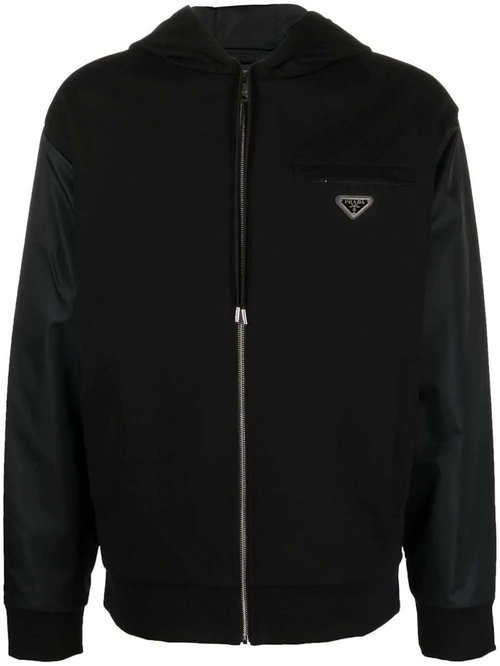 Prada ReNylon Zipped Hoodie - Black - UJL35AS222116G