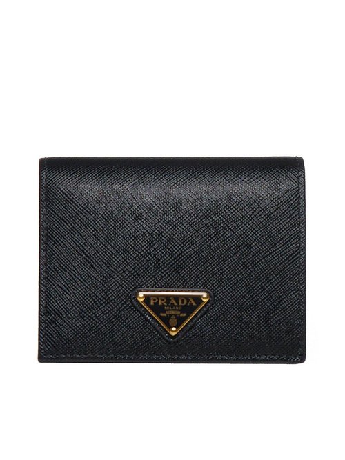 Prada Saffiano Logo Plaque Small Wallet - 1MV204_QHH_F0002
