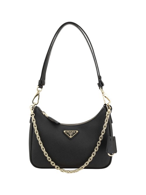 Prada Saffiano Re Edition Shoulder Bag - Black - 1BC204_VQO_F0632
