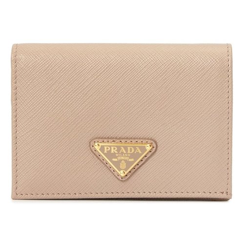Prada Saffiano Short Wallet - Beige