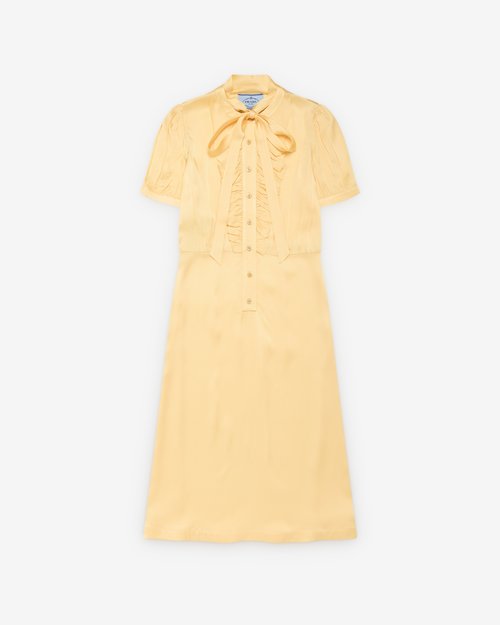 Prada Satin Crepe Dress - Cream - P3R40
