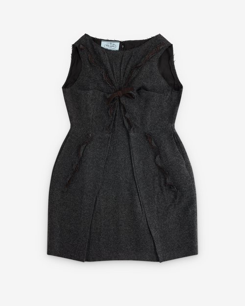 Prada Shetland Wool Dress - Slate Grey - P3Q65K