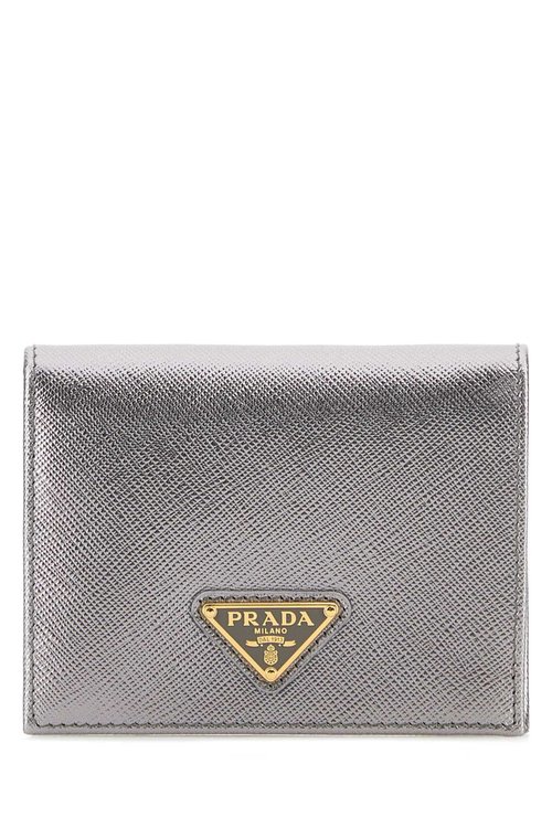 Prada Silver Leather Wallet - 1MV204_QHHF0135