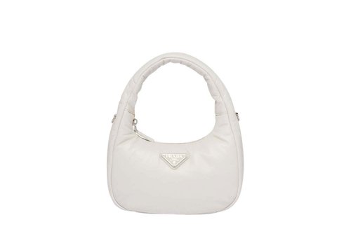 【関税&送料込】Prada Prada Soft Small Padded Nappa Handbag Prada Soft Padded NappaLeather Mini Bag 'White' | Solesense