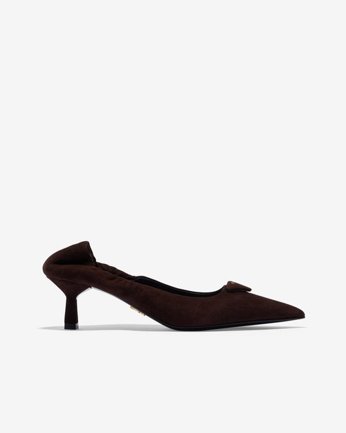 Prada Suede Pumps - Cocoa Brown - 1I188O